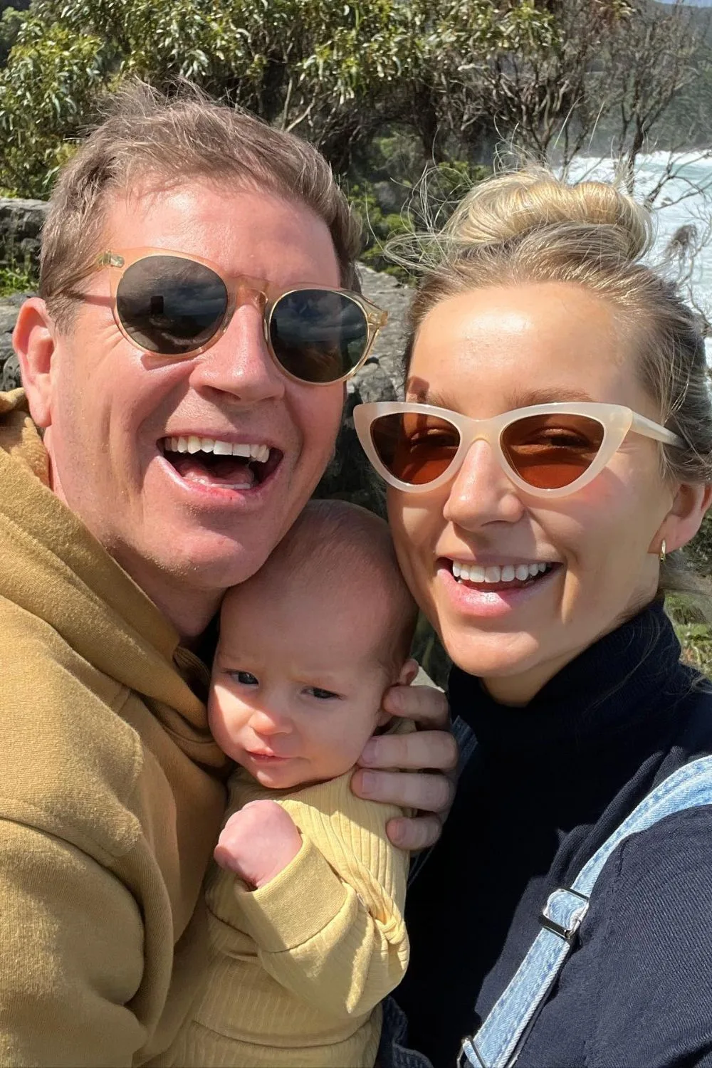 Sam Mac, Rebecca James and Margot as a baby