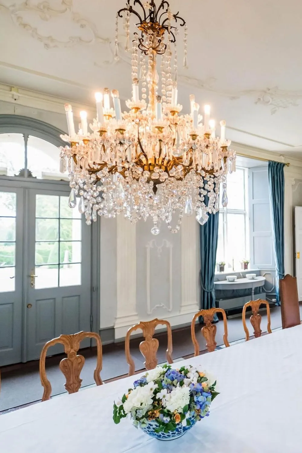The dining room at Schackenborg Castle 