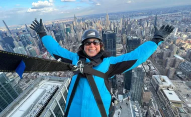 Lisa Niver during City Climb in NYC. (Image: Supplied)
