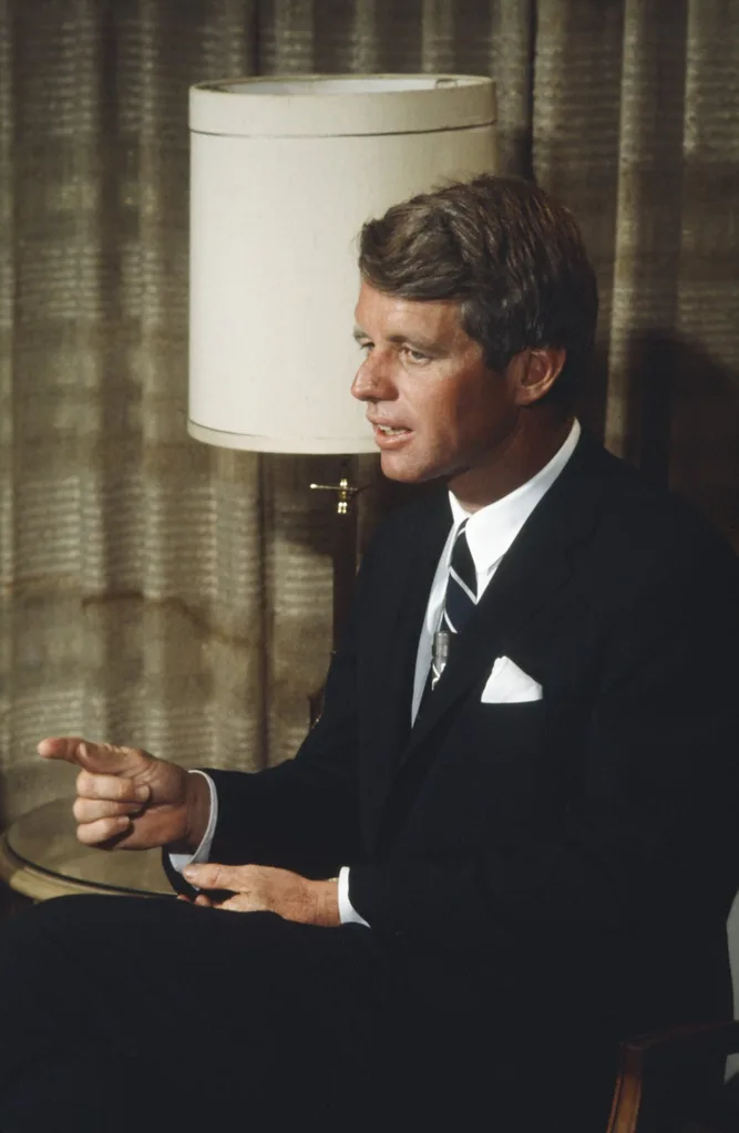 1968 CALIFORNIA PRIMARY: ASSASSINATION OF ROBERT F. KENNEDY -- Pictured: Senator Robert F. Kennedy (D-NY) before he was fatally shot on June 5, 1968 during his Presidential Campaign at the Ambassador Hotel in Los Angeles, CA -- Photo by: Frank Carroll/NBC NewsWire