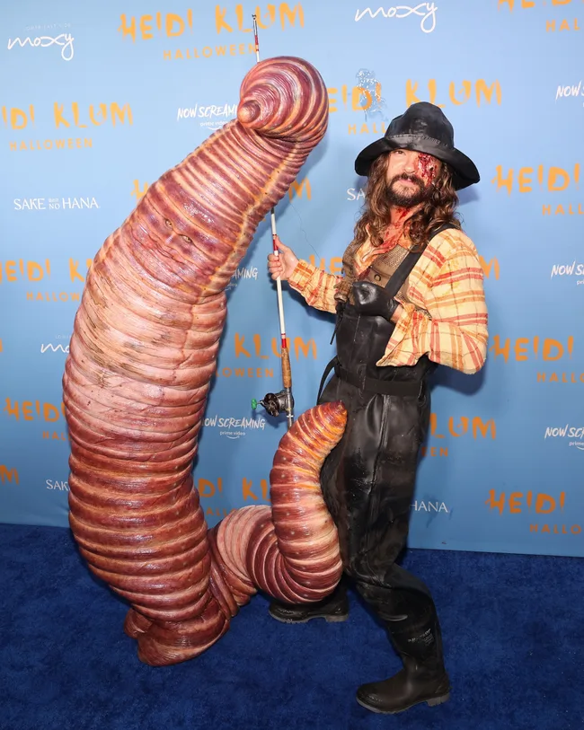 Heidi Klum and Tom Kaulitz attend Heidi Klum's 2022 Hallowe'en Party at Sake No Hana at Moxy LES on October 31, 2022 in New York City
