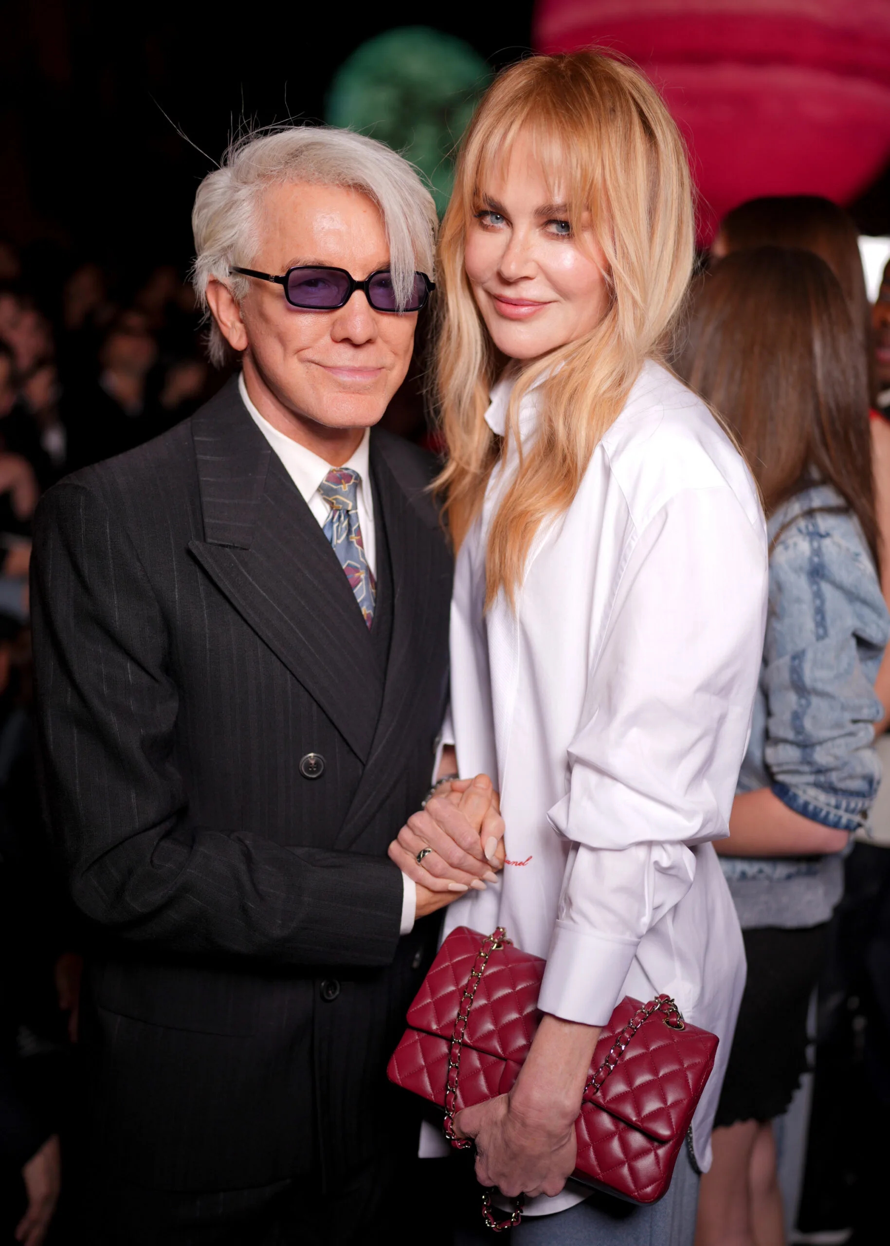 Baz Luhrmann, Nicole Kidman at the Chanel fashion show as part of Spring/Summer 2026 Paris Fashion Week held at Grand Palais on October 06, 2025 in Paris, France. 