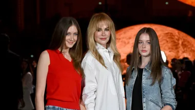 Sunday Rose Kidman Urban, Nicole Kidman and Faith Margaret Kidman-Urban attend the Chanel Womenswear Spring/Summer 2026 show as part of Paris Fashion Week