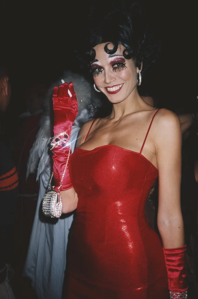 German model Heidi Klum at her 3rd annual Halloween party, Capitale, New York City, USA, 2002.