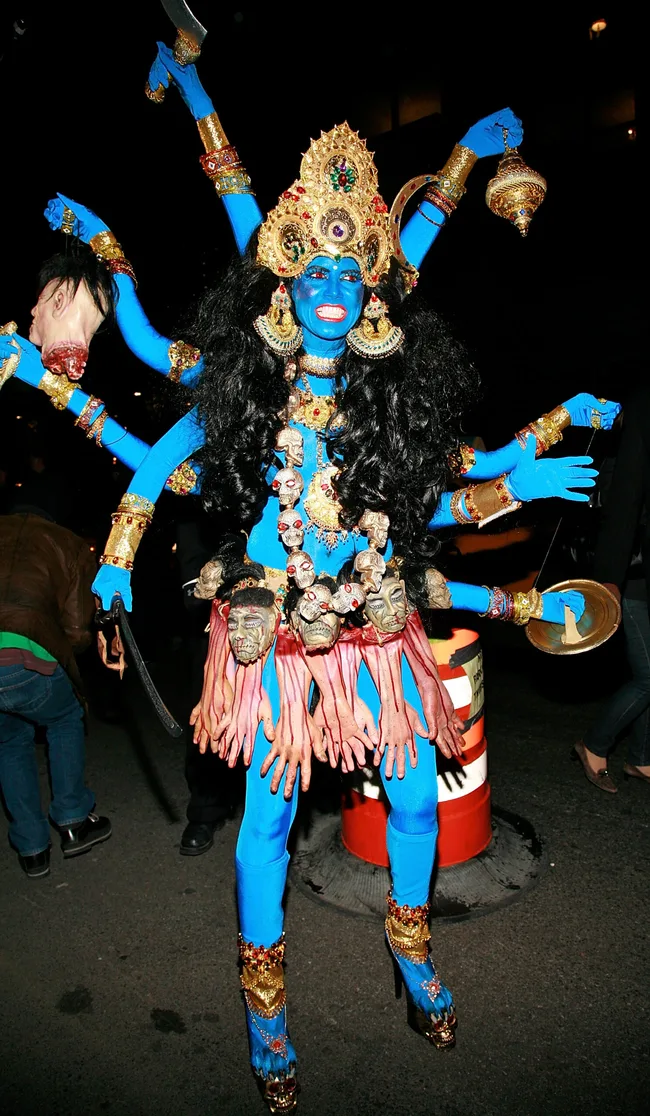 Supermodel Heidi Klum arrives at Heidi Klum's 2008 annual Halloween party at 1OAK on October 31, 2008 in New York City.