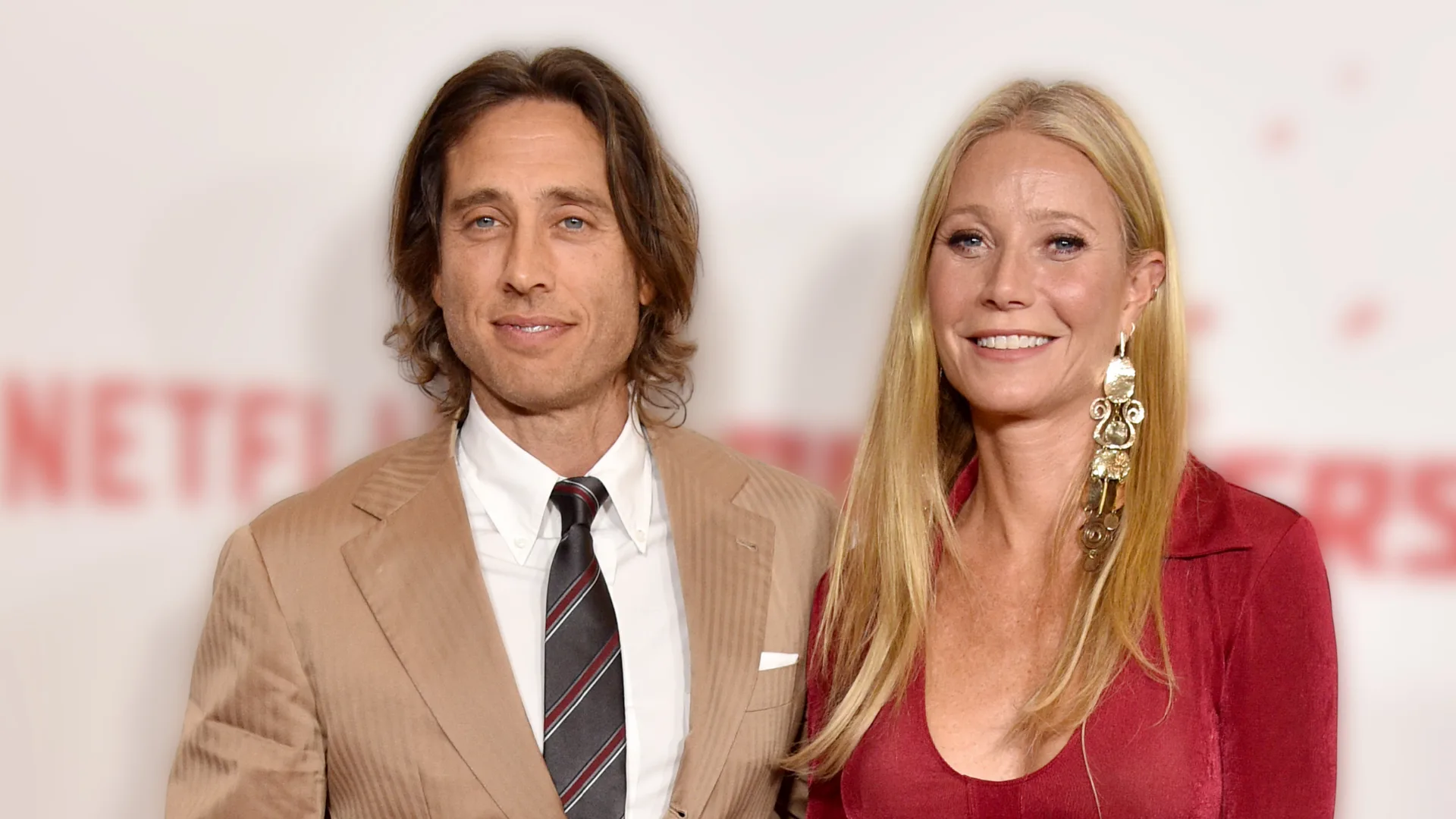 Brad Falchuk and Gwyneth Paltrow at the premiere of "The Brothers Sun" held at Netflix Tudum Theater on January 4, 2024 in Los Angeles, California.