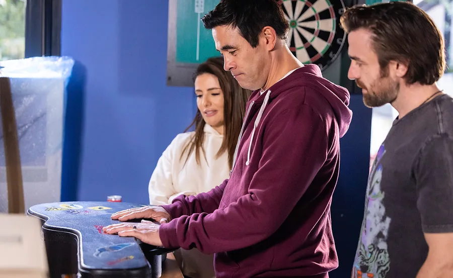 Justin and Leah are moved by the tribute to Theo.