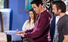 Justin and Leah are moved by the tribute to Theo.