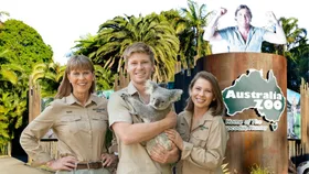 The Irwin family outside Australia Zoo