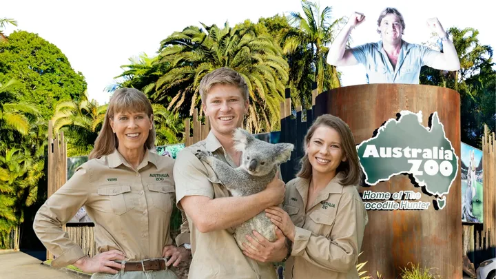 The Irwin family outside Australia Zoo