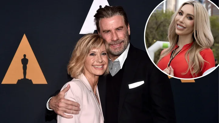 Olivia Newton-John, John Travolta and Chloe Lattanzi