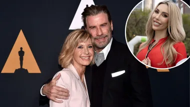 Olivia Newton-John, John Travolta and Chloe Lattanzi