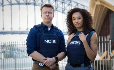 Todd Lasance and Olivia Swann as JD and Mackey on NCIS: Sydney season three,