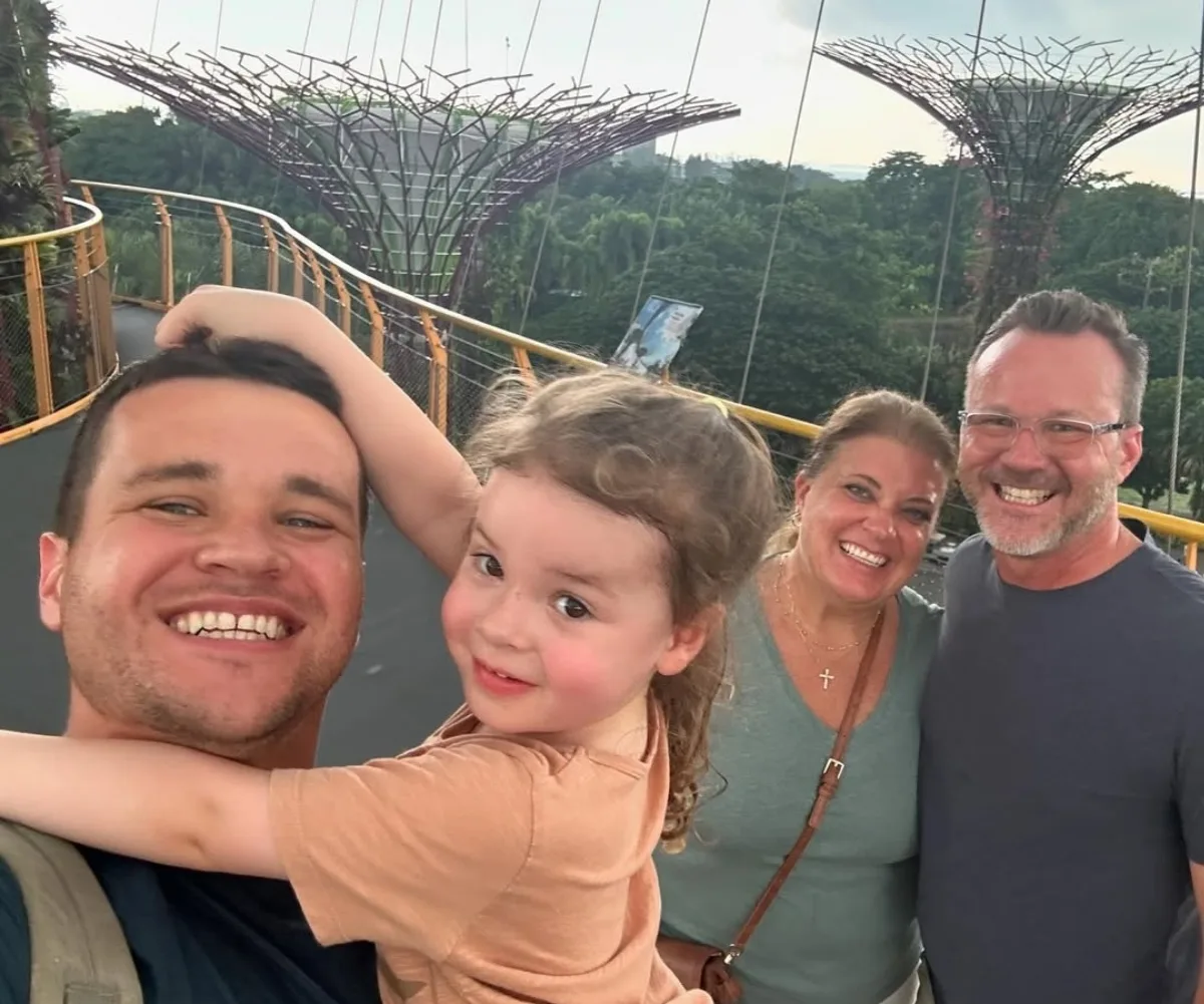 Bindi Irwin husband Chandler Powell with daugher Grace and parents.