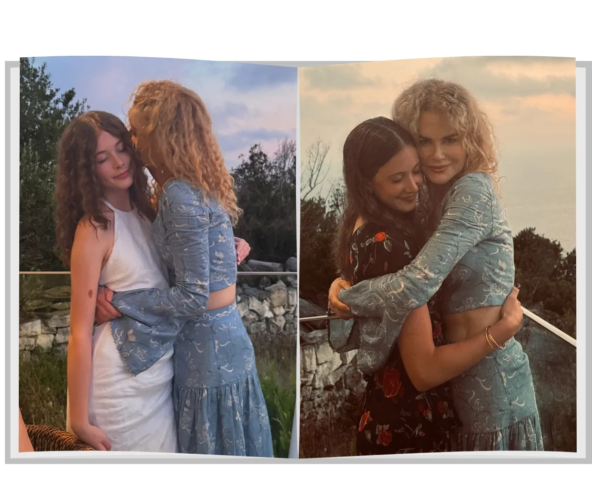 Leaning on her girls: Nicole spent the summer with Sunday Rose and Faith Margaret. (Image: Instagram)