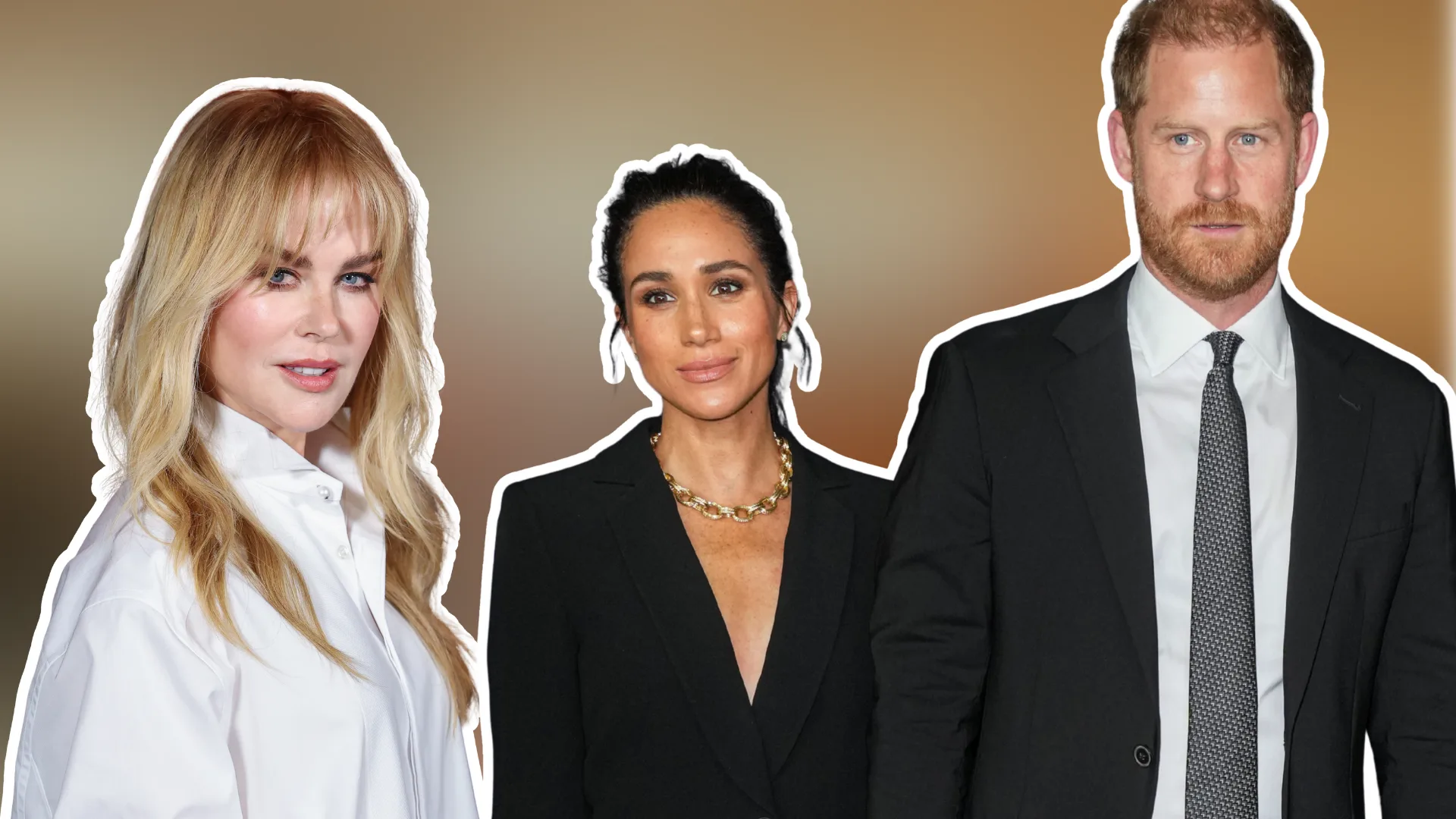 Nicole Kidman, Prince Harry and Meghan Markle