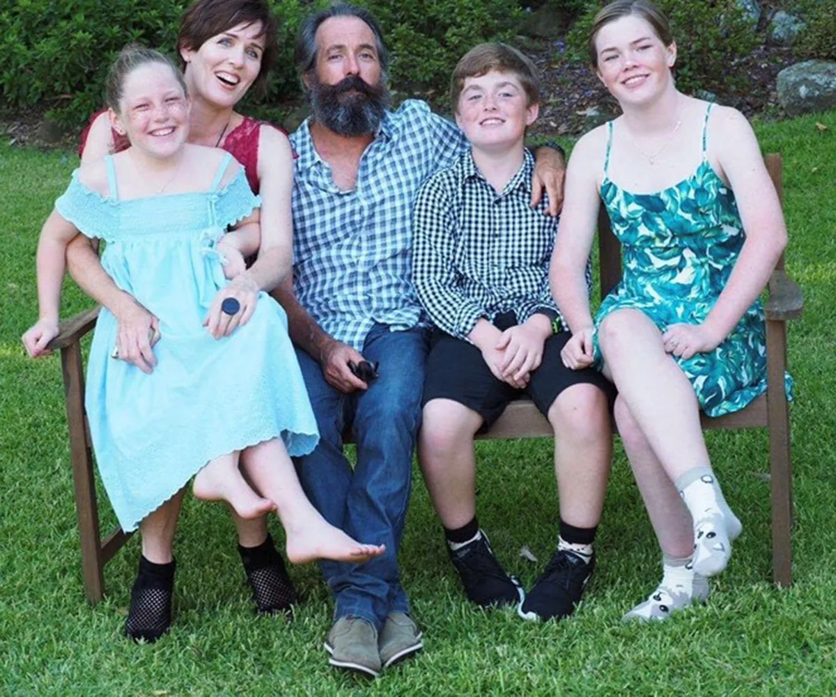 Me with my husband and kids. (Image: Supplied)