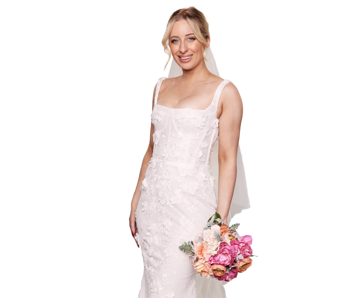 Jamie from Married at First Sight in her bridal gown.