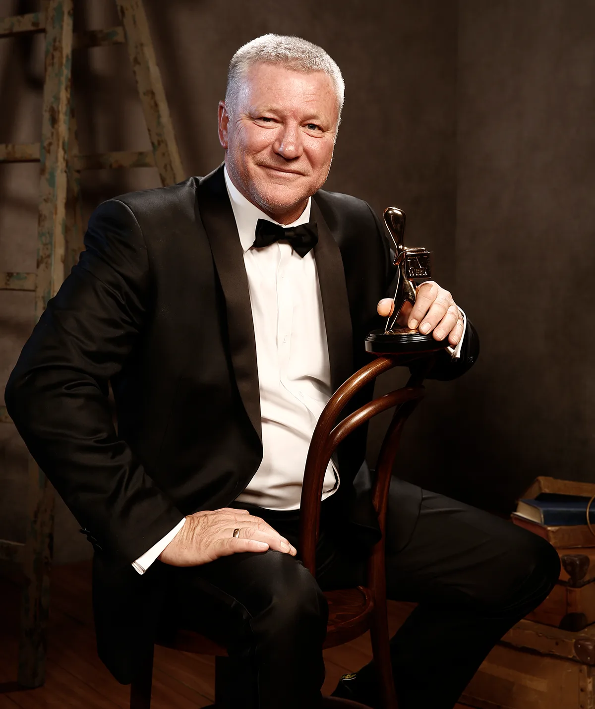 The Block's Scott Cam poses with his TV WEEK Gold Logie in 2014.