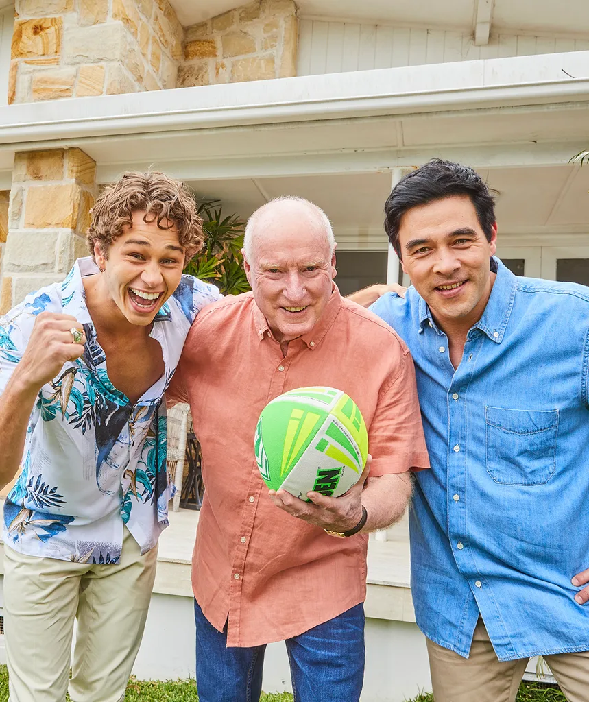 Home And Away's Matt Evans, Ray Meagher and James Stewart.