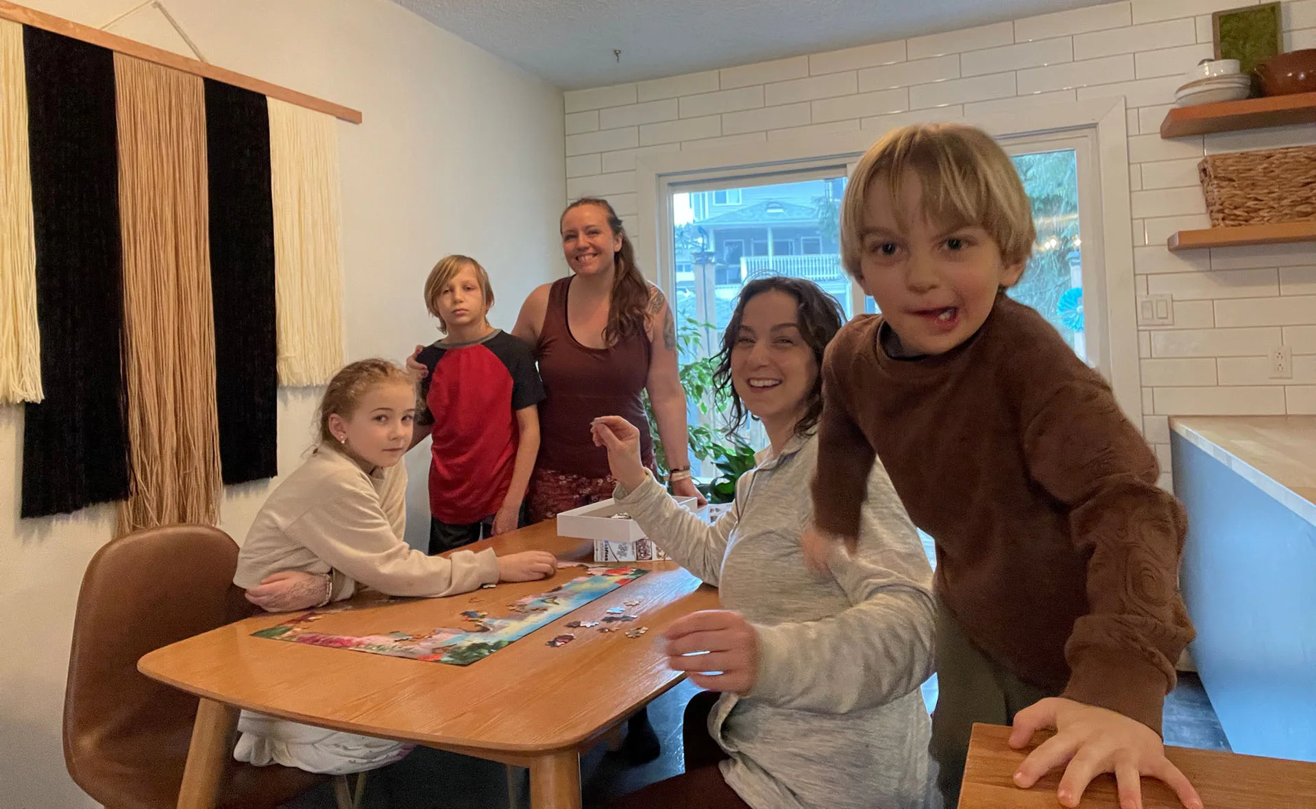 L-R, Elwyn, Liam, Shelsey, Kelly and Emeric