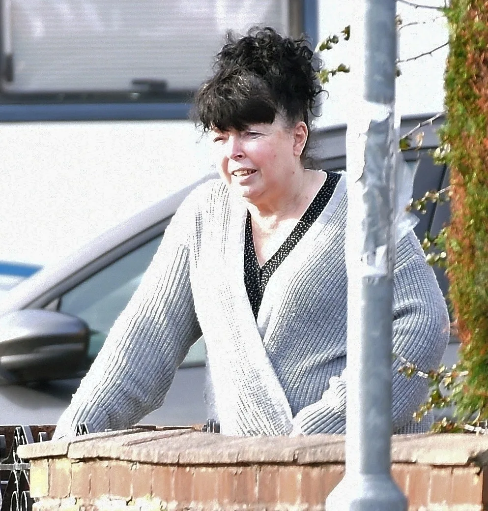 AU_3417921 - Newcastle, UNITED KINGDOM    BGUK_3417911 -  **NO REACH ONLINE OR PAPER MAIL ONLINE OR SUN ONLINE** Caroline Peaty breaks cover as she&rsquo;s spotted for the first time since being banned from son Adam Peaty&rsquo;s A Lister wedding to Holly Ramsey. Caroline cut a dejected figure as she was spotted talking too a friend.

Pictured: Caroline Peaty

BACKGRID Australia 13 NOVEMBER 2025 

BYLINE MUST READ: Mancpicss66 / BACKGRID