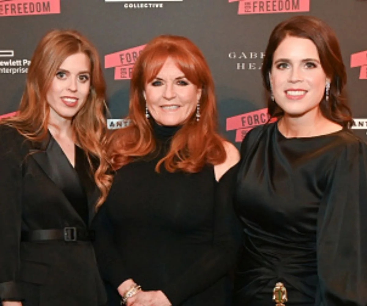 'The Tripod': Bea, Eugenie and their mum Sarah Ferguson were once incredibly close. (Image: Getty)
