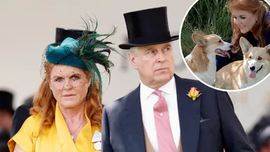 Andrew and Fergie corgis