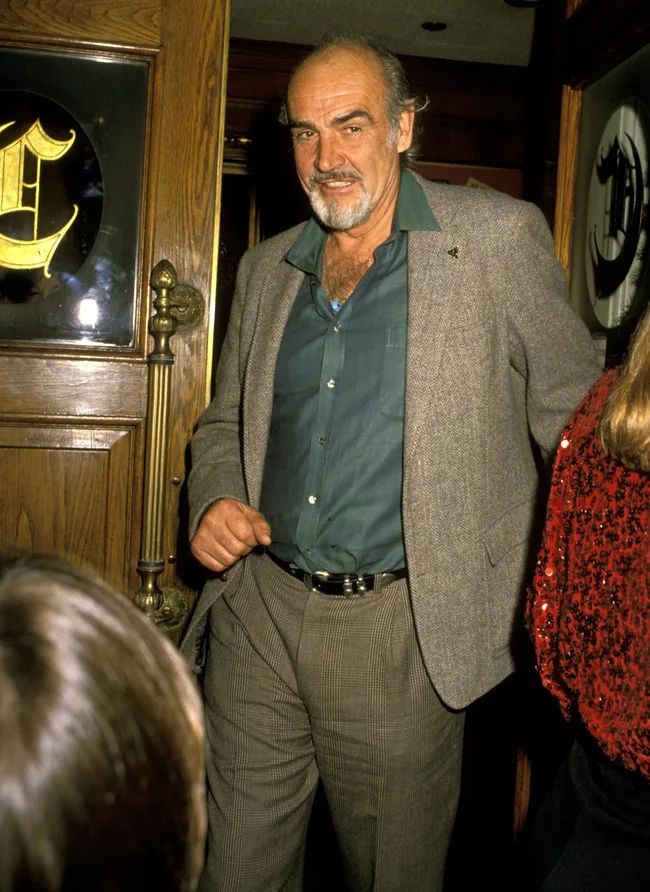 Sean Connery during Sugar Ray Leonard vs. Roberto Duran Fight Screening Party at Chasen's Restaurant in Beverly Hills, California, United States.