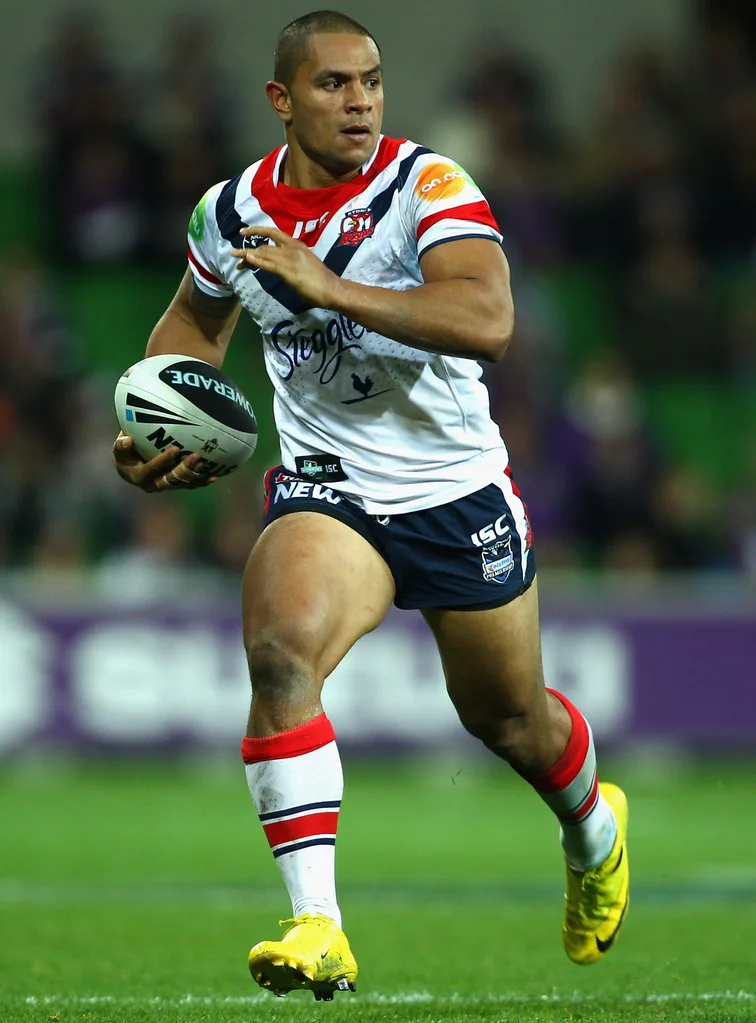 Will Mataka playing for NRL team the Sydney Roosters.
