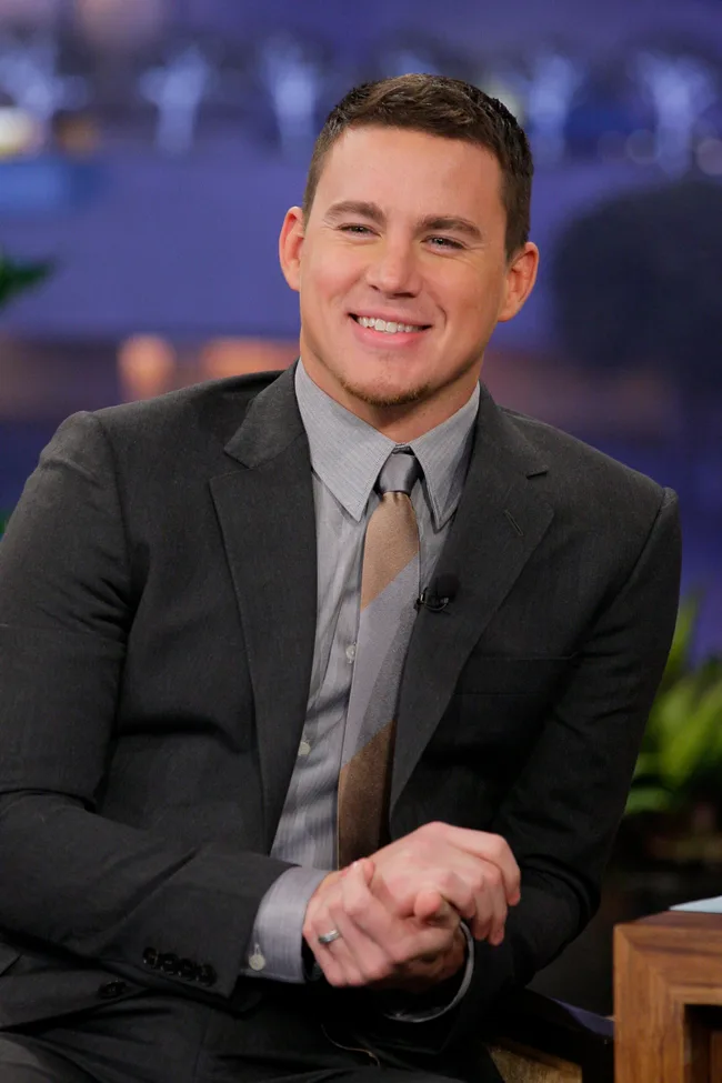 THE TONIGHT SHOW WITH JAY LENO -- Episode 4214 -- Pictured: Actor Channing Tatum during an interview on March 14, 2012 -- (Photo by: Paul Drinkwater/NBCU Photo Bank/NBCUniversal via Getty Images via Getty Images)