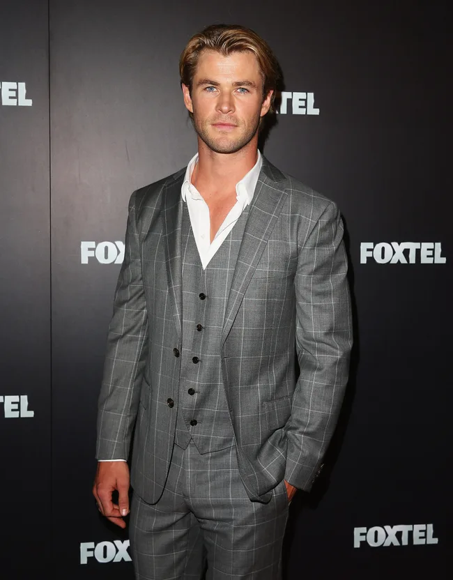 SYDNEY, AUSTRALIA - OCTOBER 30: Chris Hemsworth attends the Foxtel season launch at Sydney Theatre on October 30, 2014 in Sydney, Australia. (Photo by Don Arnold/WireImage)