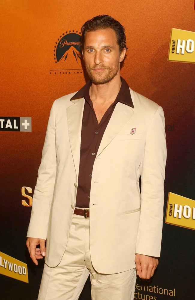 MADRID, SPAIN - APRIL 13: Actor Matthew McConaughey arrives for the Spanish premiere of his new film "Sahara" at the Palacio de la Musica Cinema on April 13, 2005 in Madrid, Spain. (Photo by Carlos Alvarez/Getty Images)