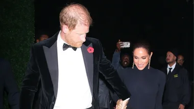 Prince Harry and Duchess Meghan at Kris Jenner's 70th birthday party.