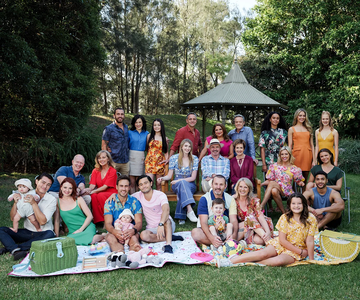 The Neighbours cast shot.