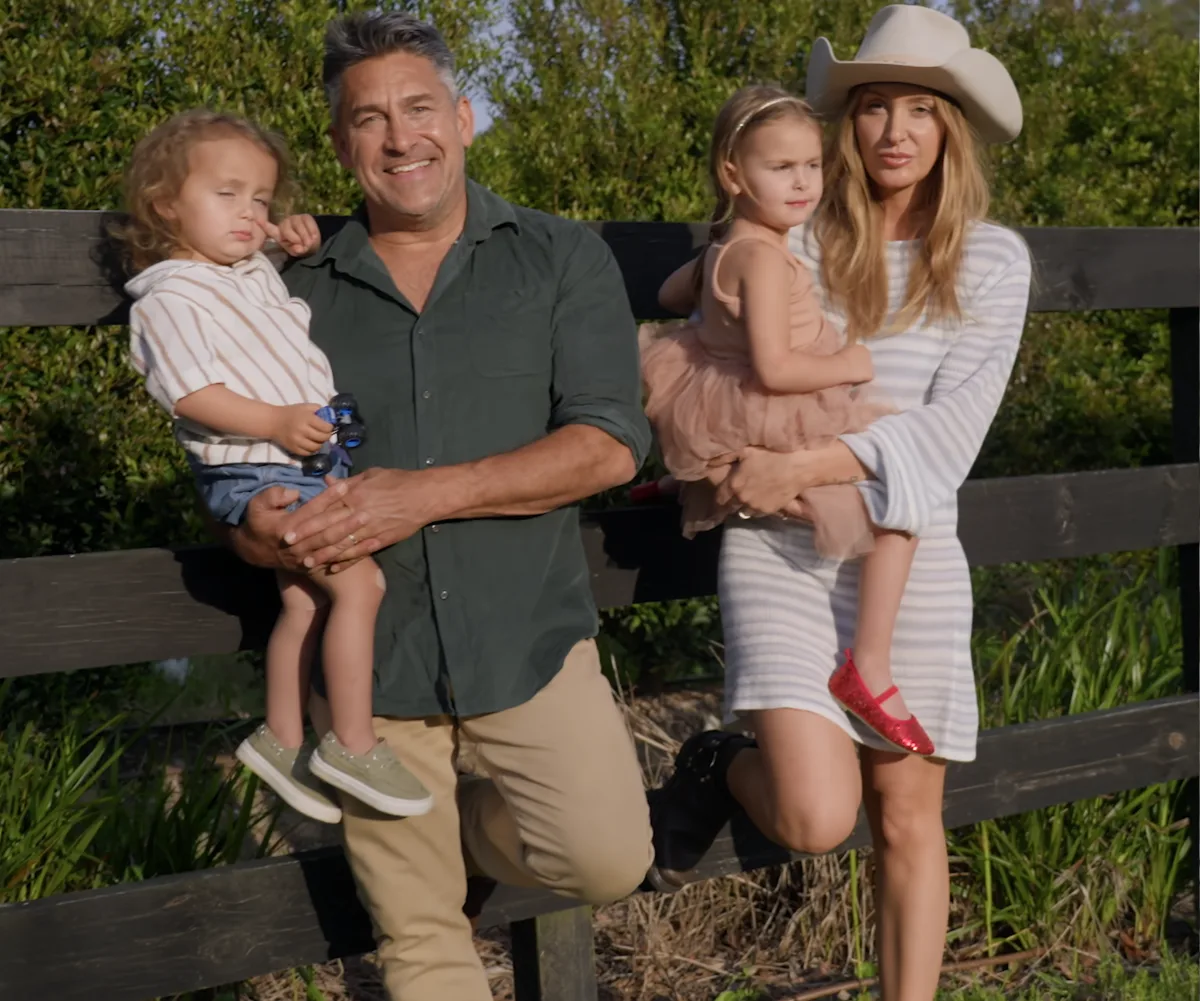 Jamie Durie, partner Ameka and their children.