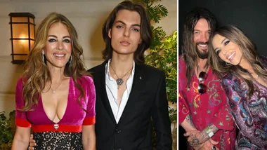 Liz Hurley, Damian and Billy Ray Cyrus