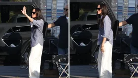 Meghan Markle on set Los Angeles