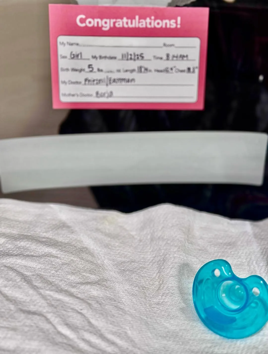 Bianca Wallace baby announcement 