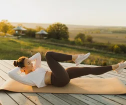 woman working out outside