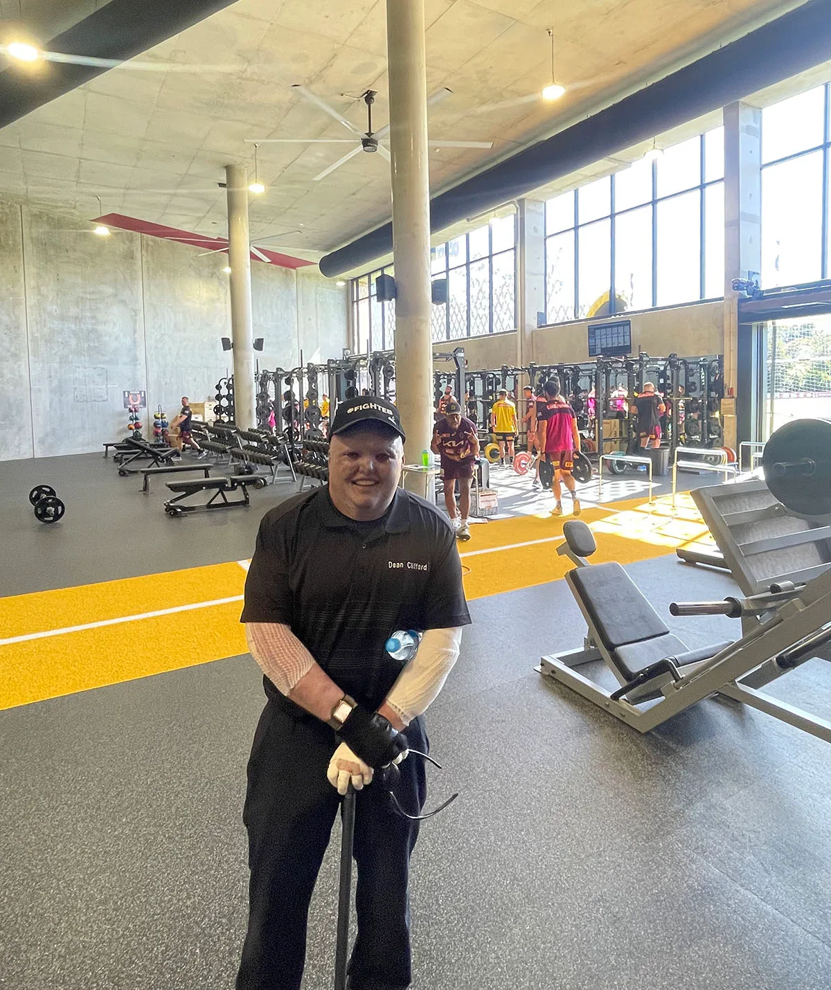 Me during a gym session. (Image: Supplied)