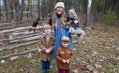Taylor Moran and her boys Hudson, Gus and Thom. (Image: Supplied)