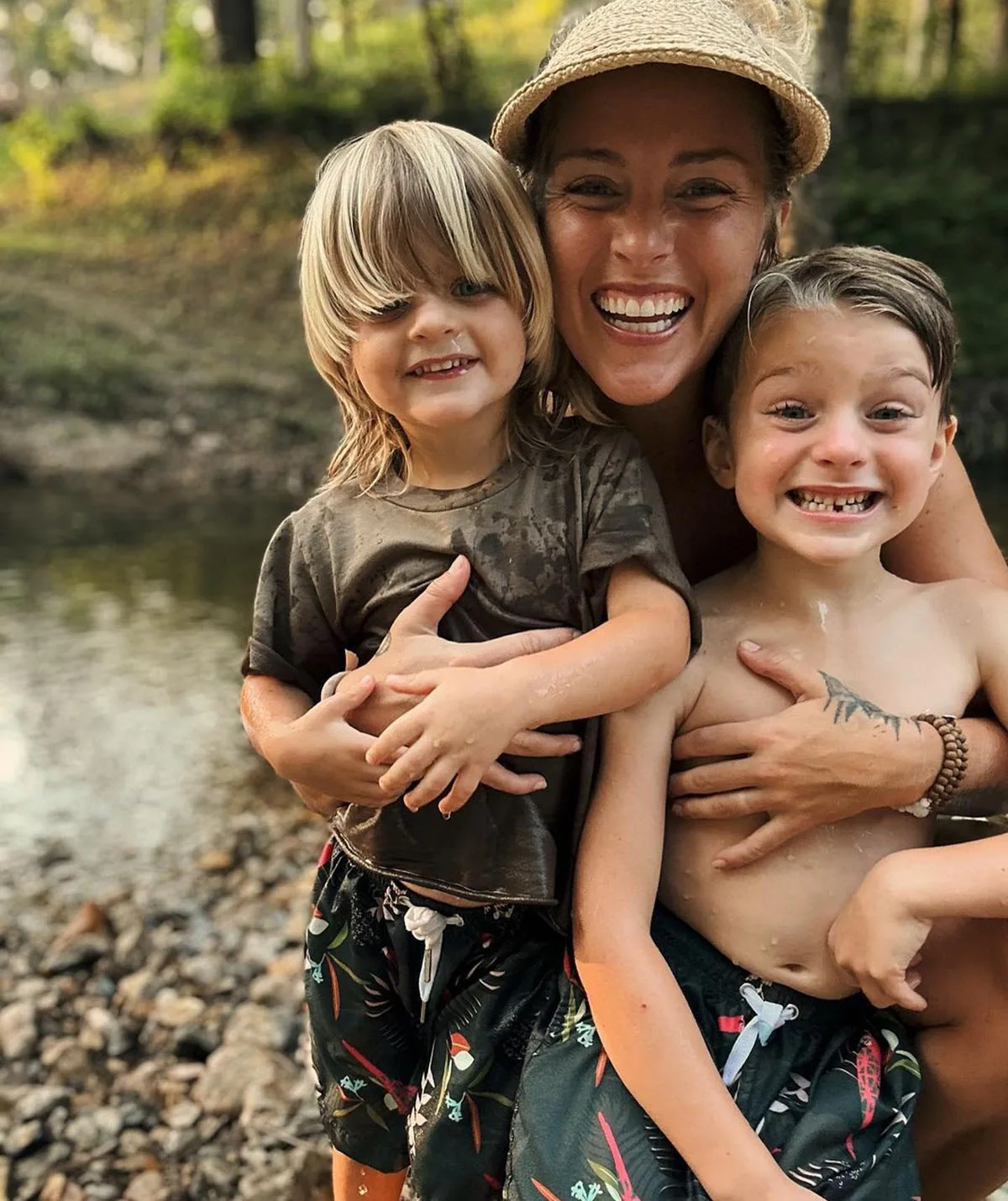 Me and my sons Thom and Hudson. (Image: Supplied)