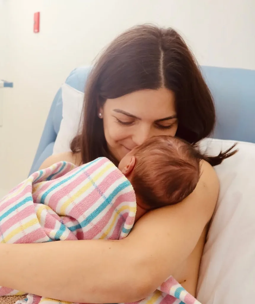 Steph and baby Ilaria