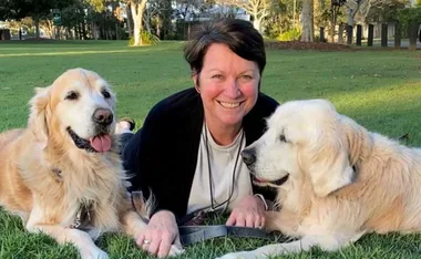 Donna Hamer with her pets Ajax and Fergie both now in Spirit. (Image: Supplied)