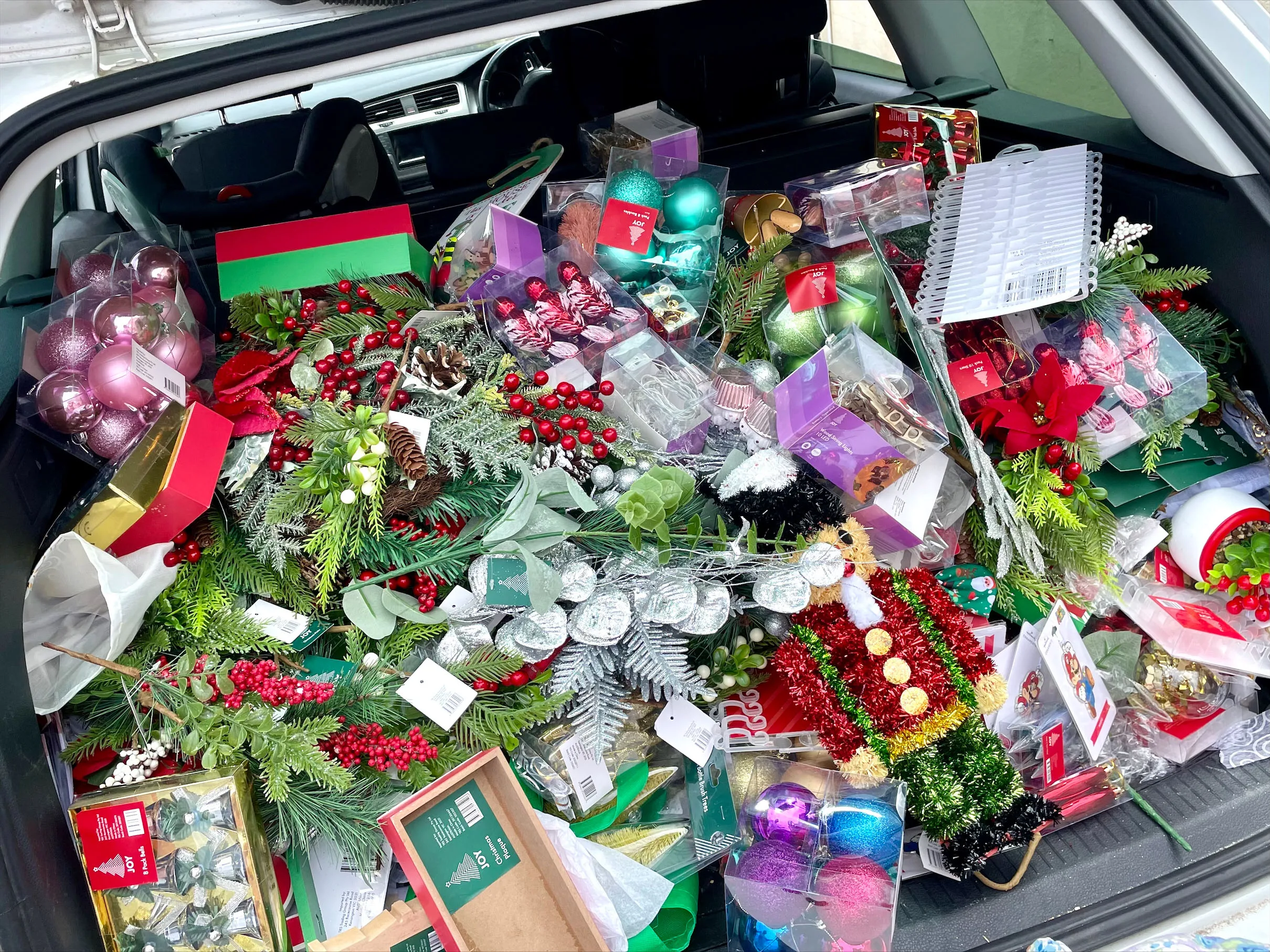 Some of the Christmas decorations haul that I have found. (Image: Supplied)