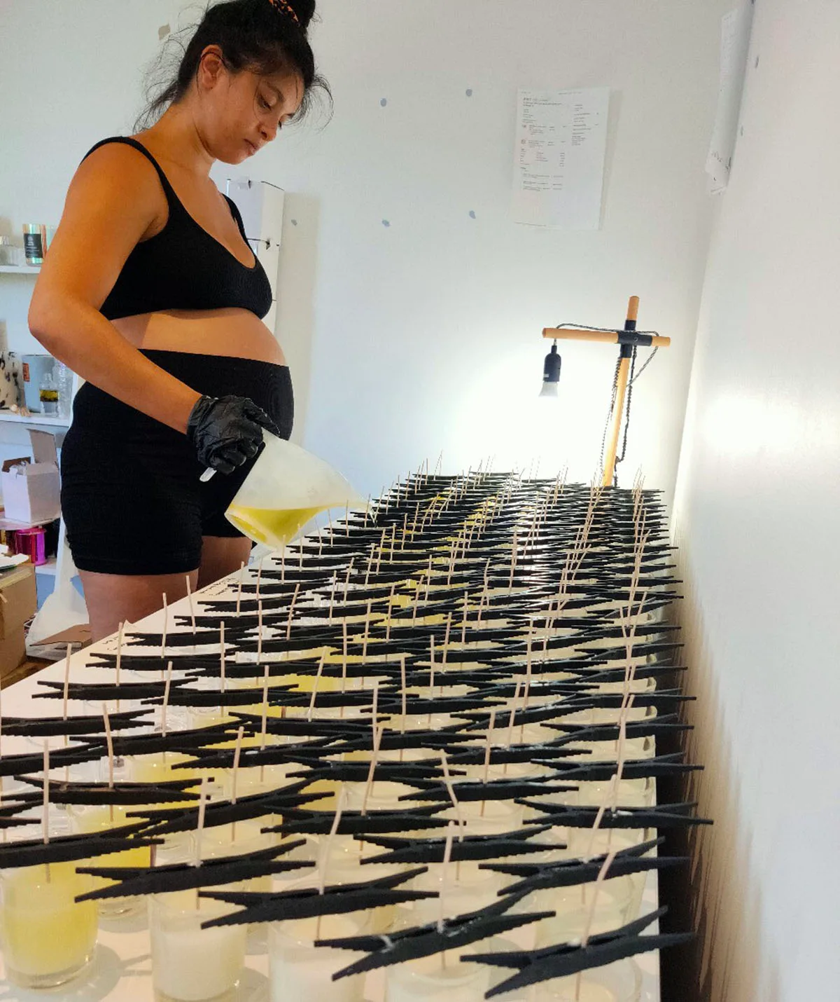 Me pouring candles in 2021. (Image: Supplied)