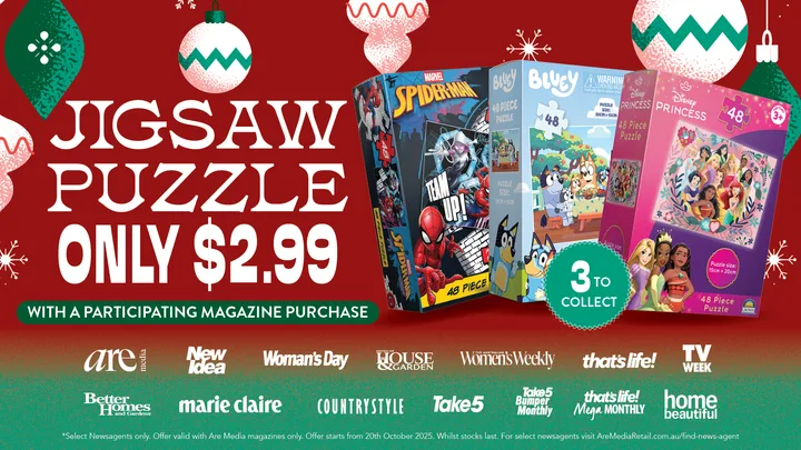 Discover the New $2.99 Jigsaw Puzzles Available at Selected Newsagents!