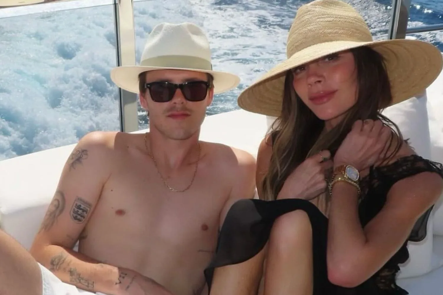 Cruz Beckham with his mum Victoria