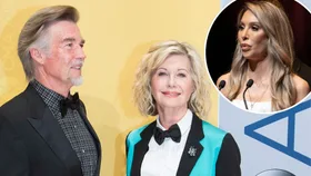 Olivia Newton-John and husband John Easterling. INSET: Chloe Lattanzi.
